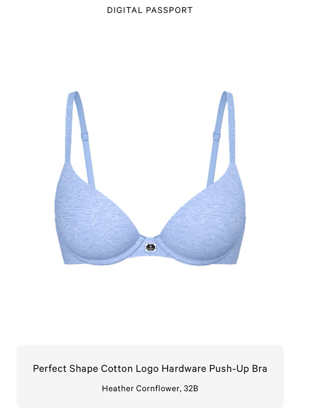 Victoria's Secret Heather Cornflower Blue Push-Up Bra